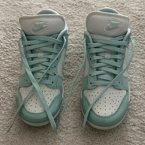 Nike Mint and White High-Top Sneakers